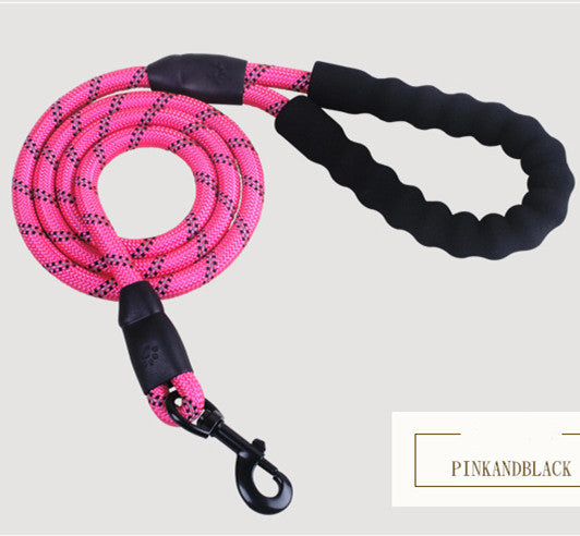 Reflective Nylon Dog Leash: Walking & Training Rope for Small, Medium & Large Dogs