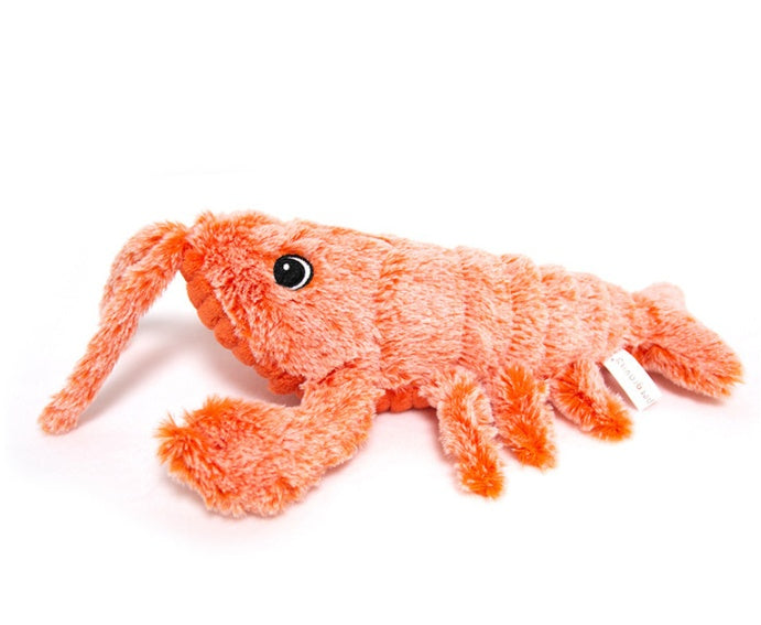 JumpingShrimp Electric Cat Toy: USB Charging, Realistic Lobster Plush