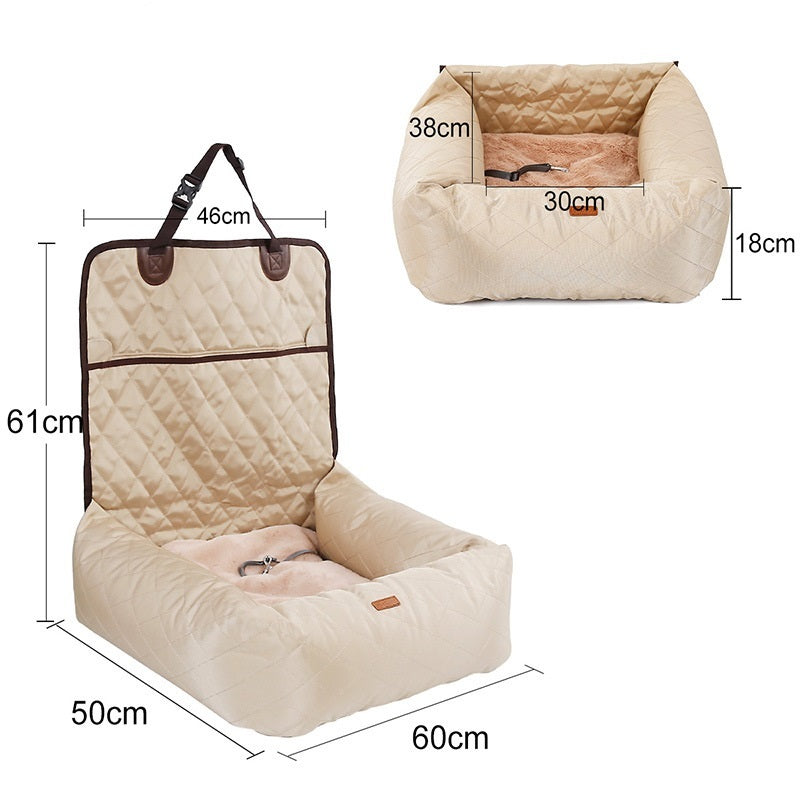 2-in-1 Pet Dog Carrier & Car Seat Pad: Multi-Purpose Folding Pet Bed & Car Mattress