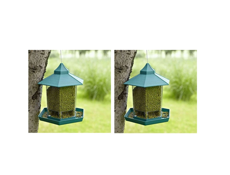 Waterproof Hanging Bird Food Box: Durable Outdoor Feeder