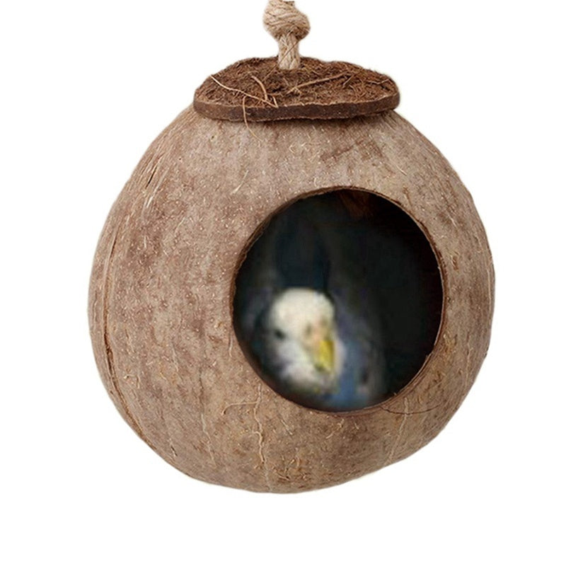 Natural Coconut Shell Bird Nest: Eco-Friendly Hanging Bird House