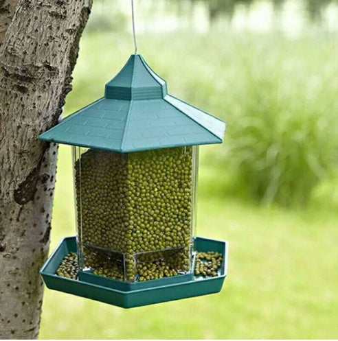 Waterproof Hanging Bird Food Box: Durable Outdoor Feeder