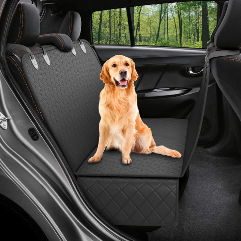 Dog Car Seat Cover: Mesh View Pet Carrier Hammock with Zipper & Pocket