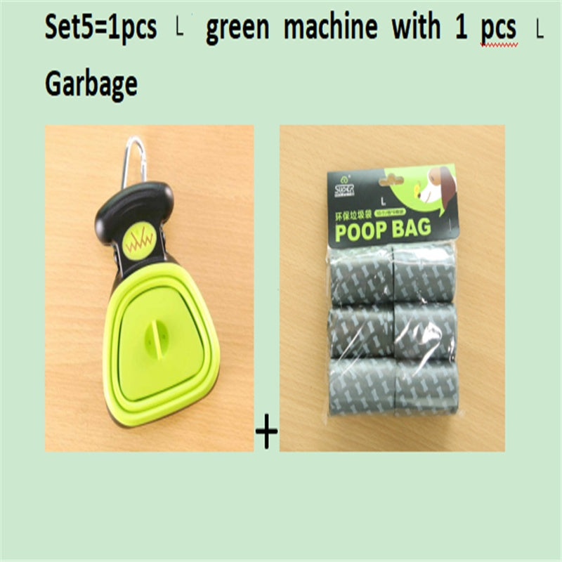 Foldable Pooper Scooper: Travel Pet Waste Cleaner with Decomposable Bags