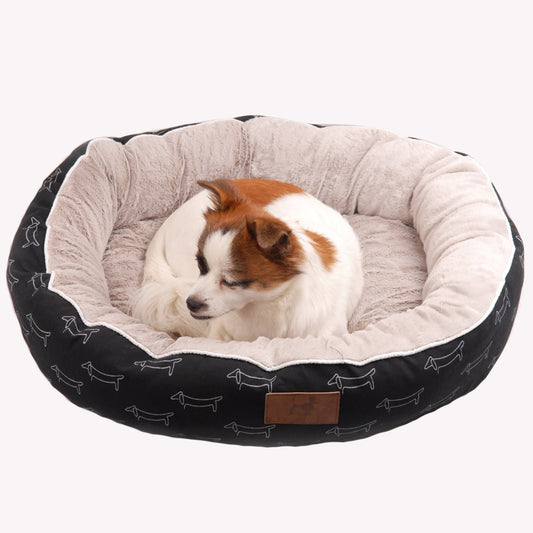 Round Dog Bed: Cozy and Plush Pet Bed for Dogs & Cats