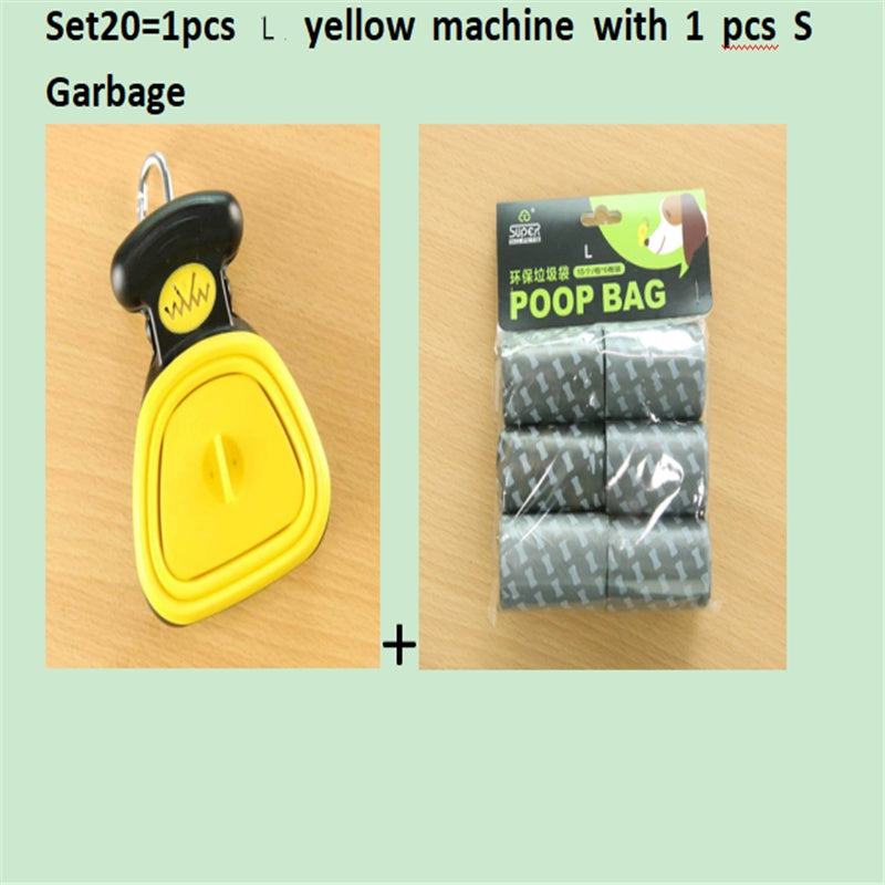 Foldable Pooper Scooper: Travel Pet Waste Cleaner with Decomposable Bags