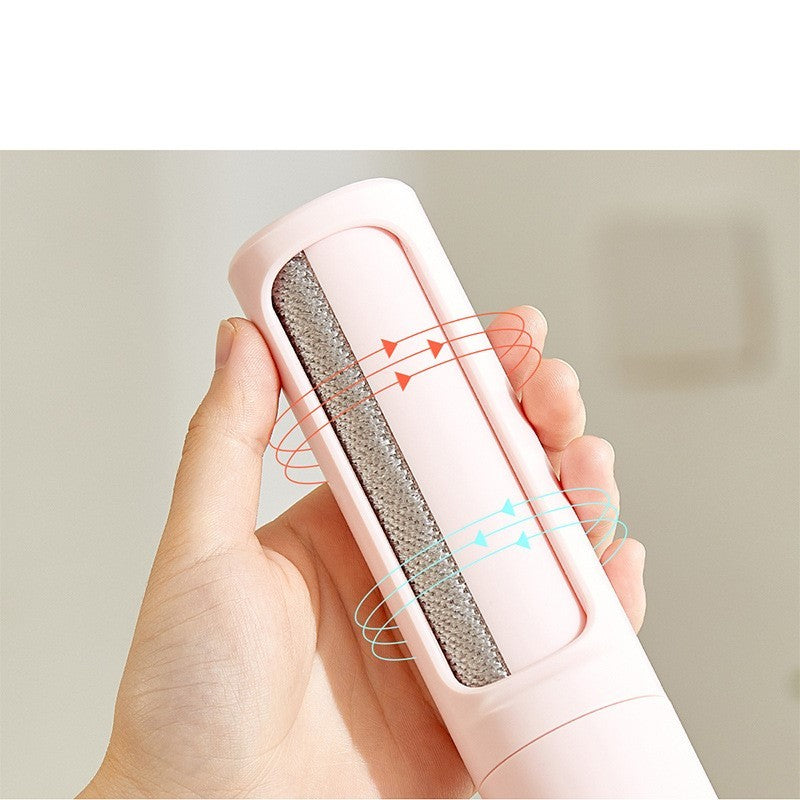 2-in-1 Reusable Pet Hair Remover Brush: Self-Cleaning Lint Roller for Dogs & Cats