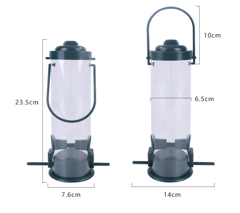 Hanging Garden Bird Feeder: Outdoor Plastic Food Dispenser