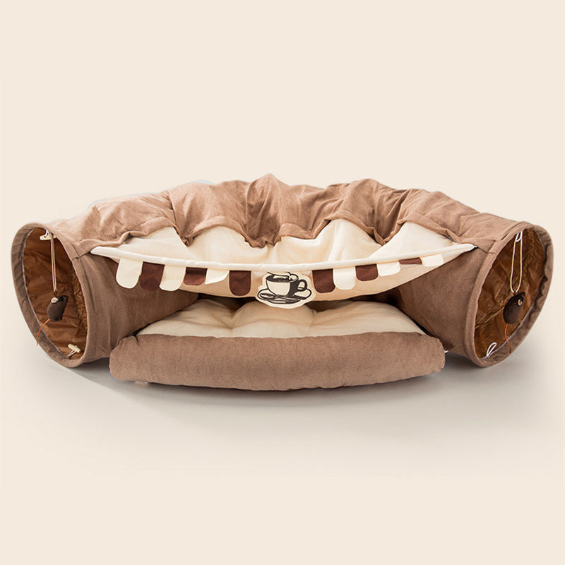 Fold-n-Play Collapsible Cat Tunnel: Durable & Washable