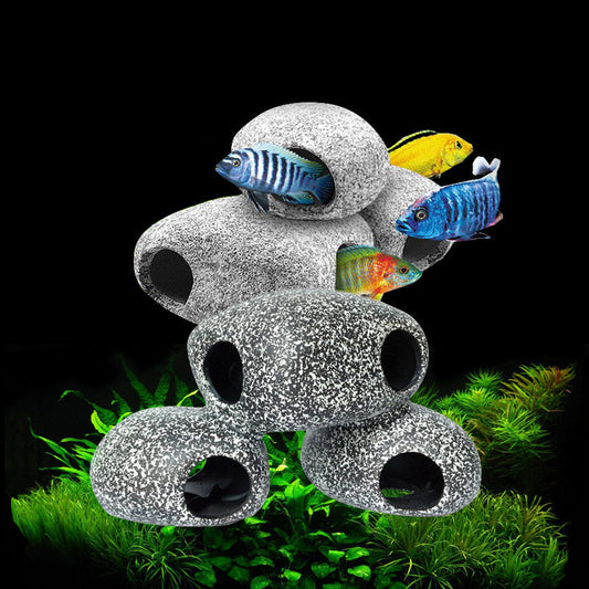 Ceramic Shrimp Farm Stones: Decorative Aquarium and Pond Ornaments