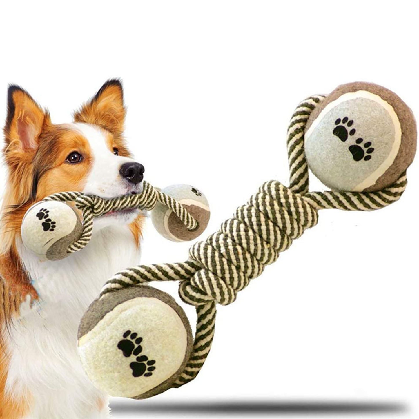 Interactive Cotton Rope Dog Toys: Chew Ball and Tug Toy for Small & Large Dogs