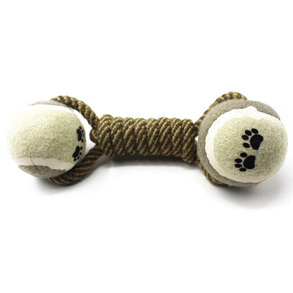 Interactive Cotton Rope Dog Toys: Chew Ball and Tug Toy for Small & Large Dogs