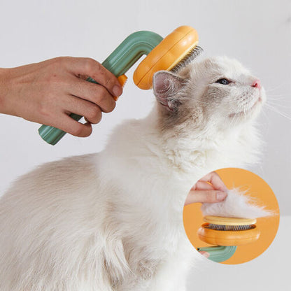 Pet Pumpkin Brush: Self-Cleaning Grooming Brush for Dogs & Cats