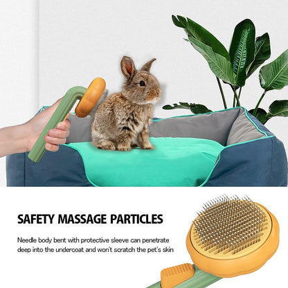 Pet Pumpkin Brush: Self-Cleaning Grooming Brush for Dogs & Cats