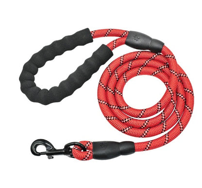 Reflective Nylon Dog Leash: Walking & Training Rope for Small, Medium & Large Dogs