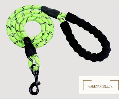 Reflective Nylon Dog Leash: Walking & Training Rope for Small, Medium & Large Dogs