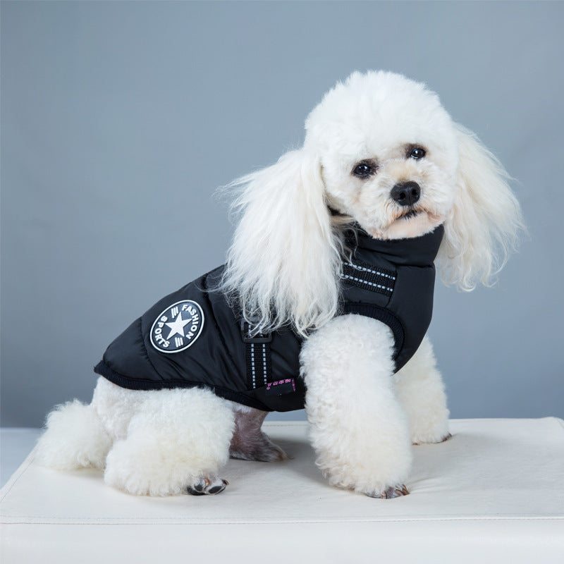 Waterproof Winter Dog Coat with Harness: Warm Jacket for Small to Large Dogs