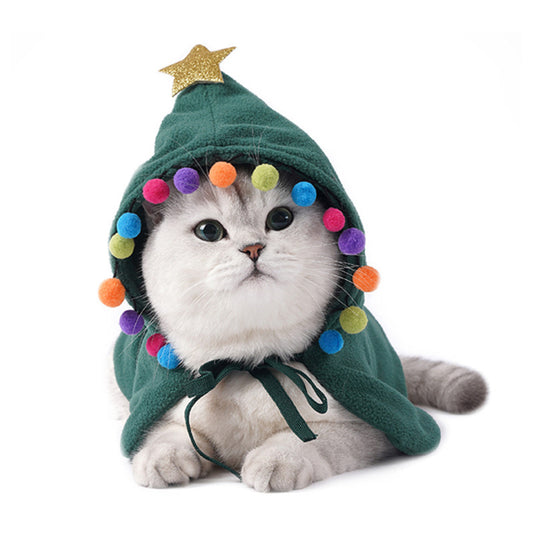 Festive Pet Costume: Christmas Cloak and Halloween Disguise for Cats & Dogs