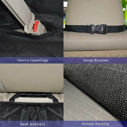 Luxury Waterproof Car Seat Cover: Rear Back Bench Protector for Pet Travel