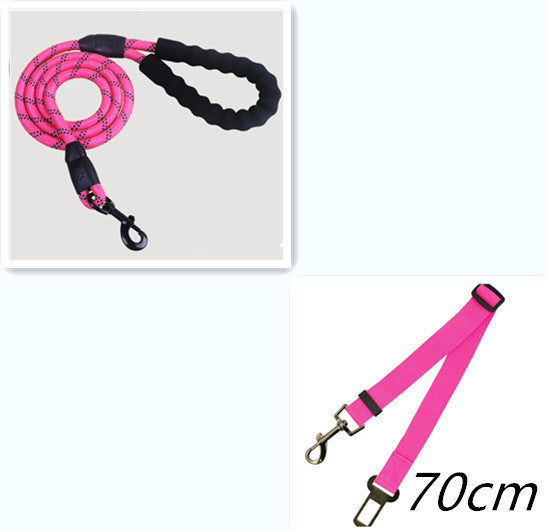 Reflective Nylon Dog Leash: Walking & Training Rope for Small, Medium & Large Dogs