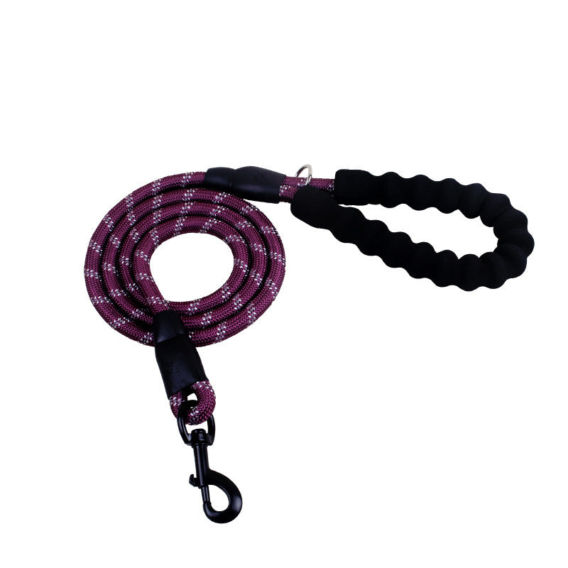 Reflective Nylon Dog Leash: Walking & Training Rope for Small, Medium & Large Dogs