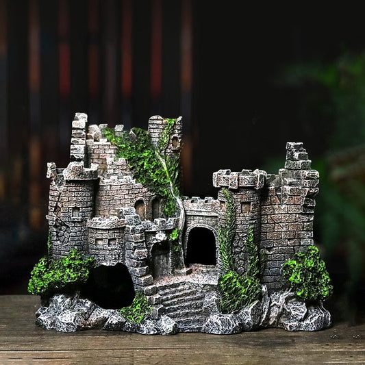 Resin Castle Decoration: Aquarium Fish Tank Ornament