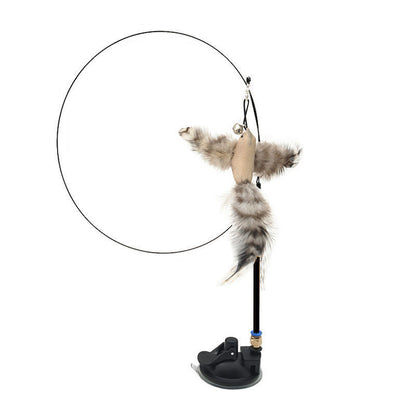 FeatherPlay Cat Stick: Long Rod with Steel Wire Feather for Interactive Fun