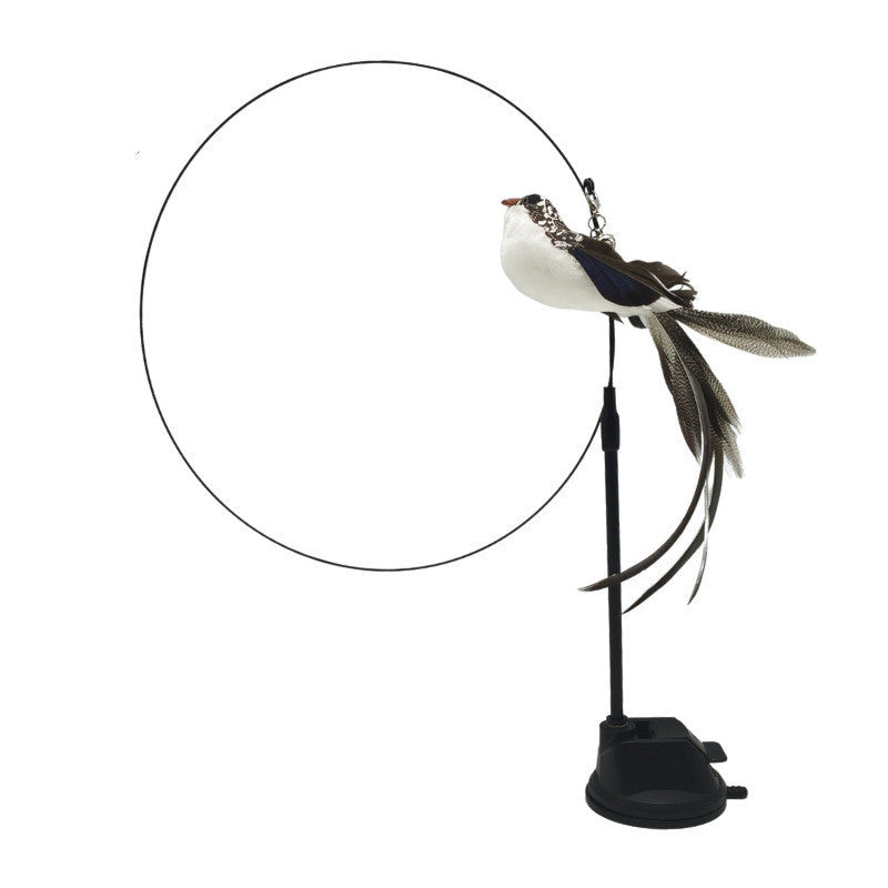 FeatherPlay Cat Stick: Long Rod with Steel Wire Feather for Interactive Fun