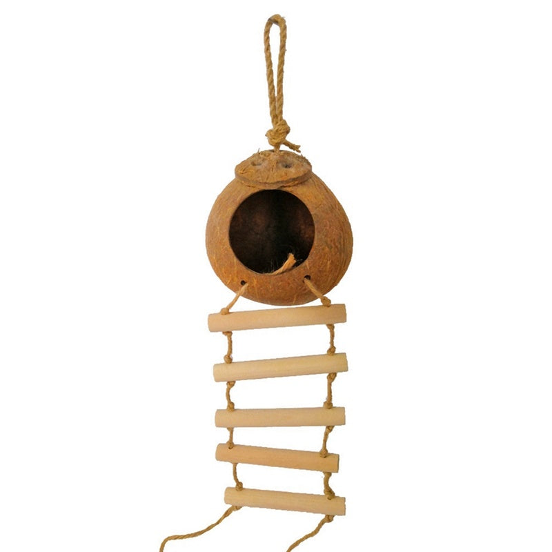 Natural Coconut Shell Bird Nest: Eco-Friendly Hanging Bird House