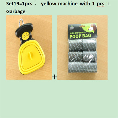 Foldable Pooper Scooper: Travel Pet Waste Cleaner with Decomposable Bags