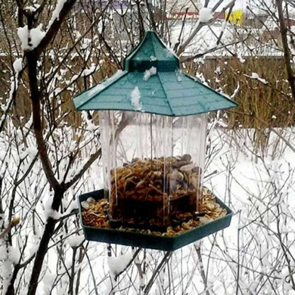 Waterproof Hanging Bird Food Box: Durable Outdoor Feeder