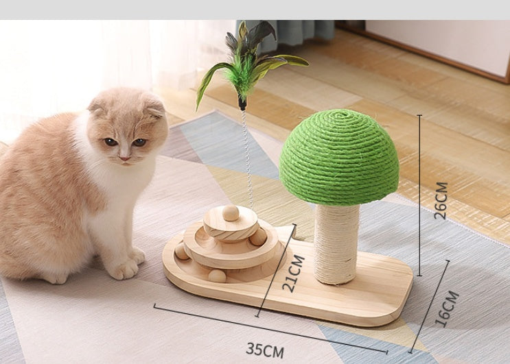 ClawPlay Cat Tree: Double Sisal Ball Scratching Post