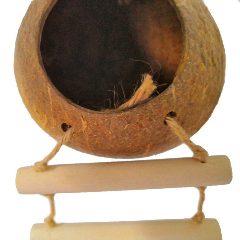 Natural Coconut Shell Bird Nest: Eco-Friendly Hanging Bird House