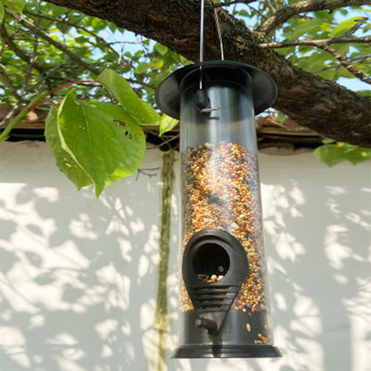 Outdoor Hanging Bird Feeder: Automatic Portable Parrot Feeder