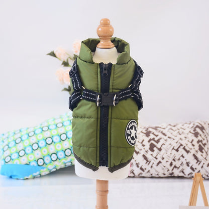 Waterproof Winter Dog Coat with Harness: Warm Jacket for Small to Large Dogs