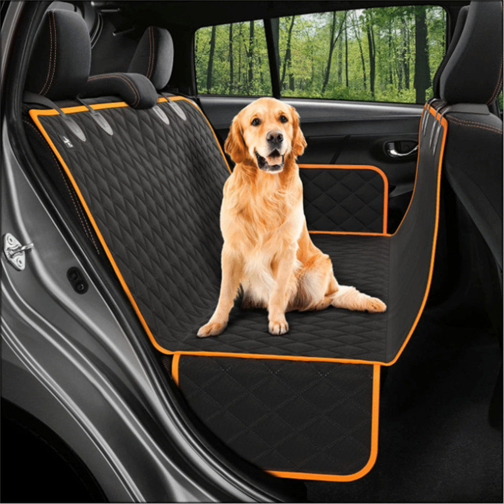 Dog Car Seat Cover: Mesh View Pet Carrier Hammock with Zipper & Pocket