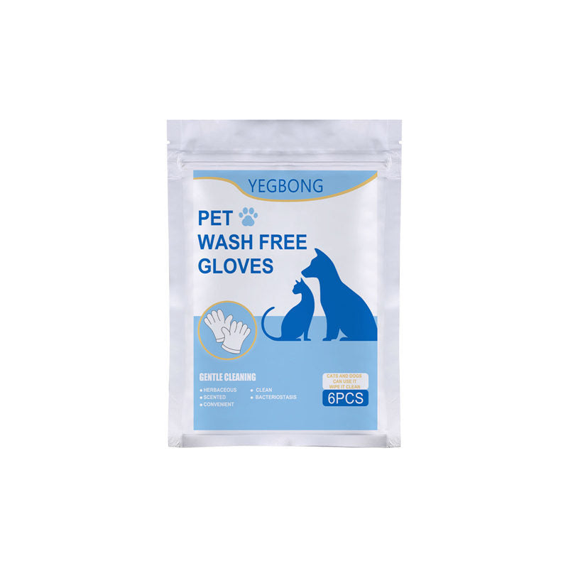 No-Bath Pet Cleaning Gloves: Non-Woven Disposable Grooming Gloves for Cats & Dogs