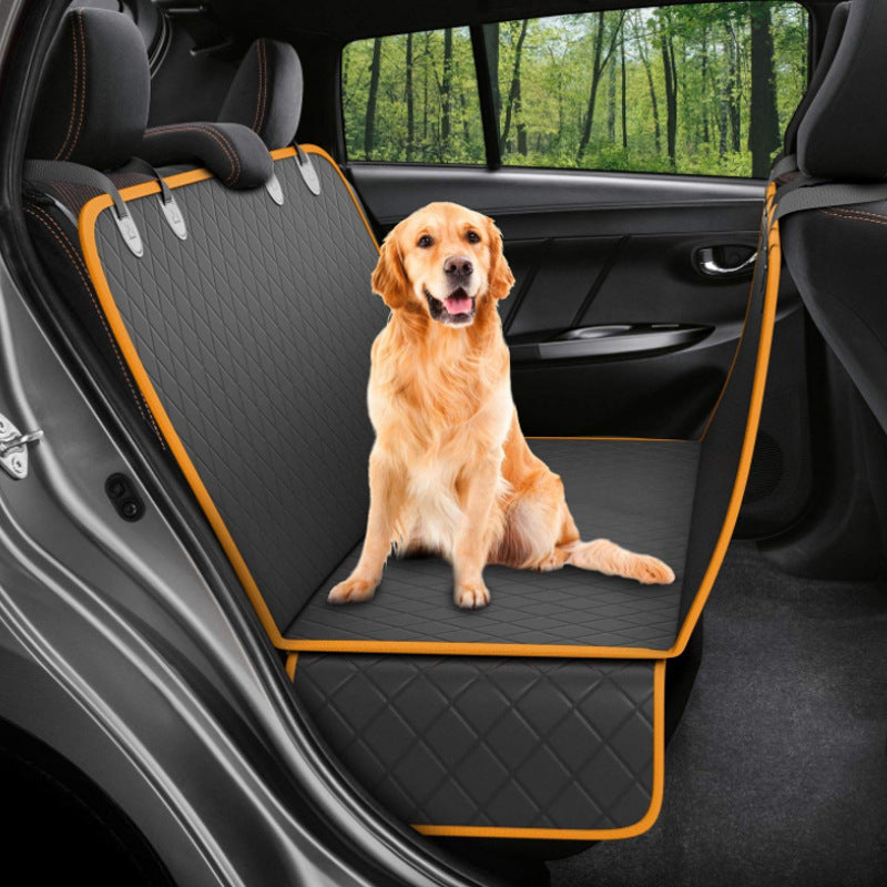 Dog Car Seat Cover: Mesh View Pet Carrier Hammock with Zipper & Pocket