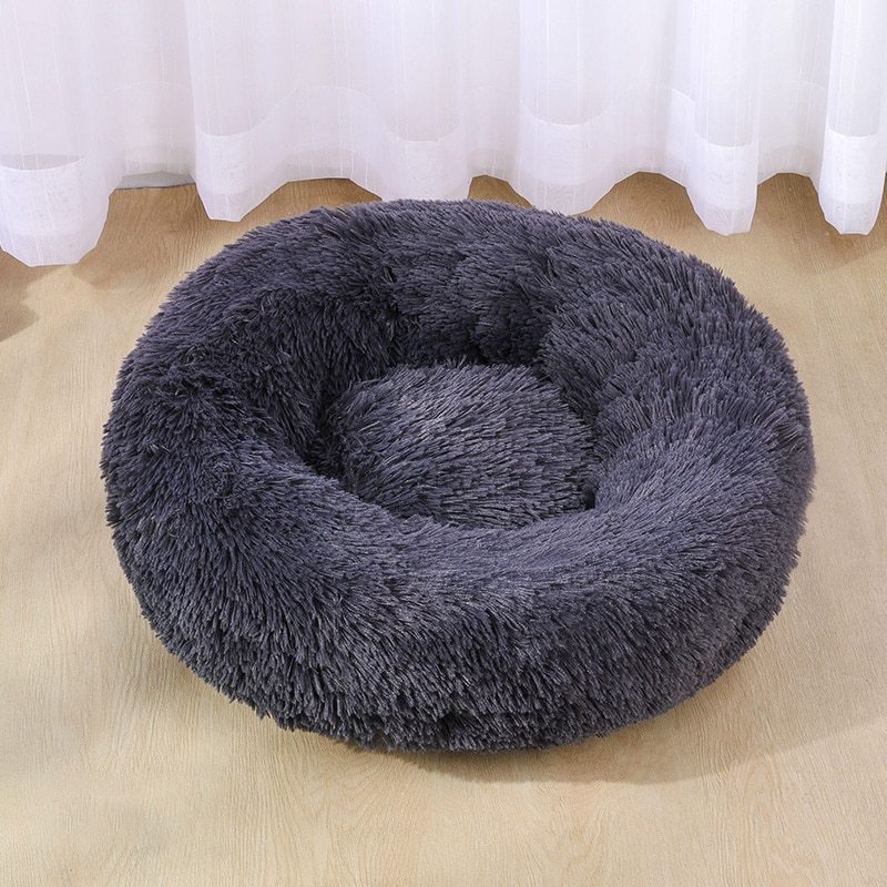 Super Soft Washable Plush Dog Bed: Deep Sleep Pet Kennel for Dogs & Cats