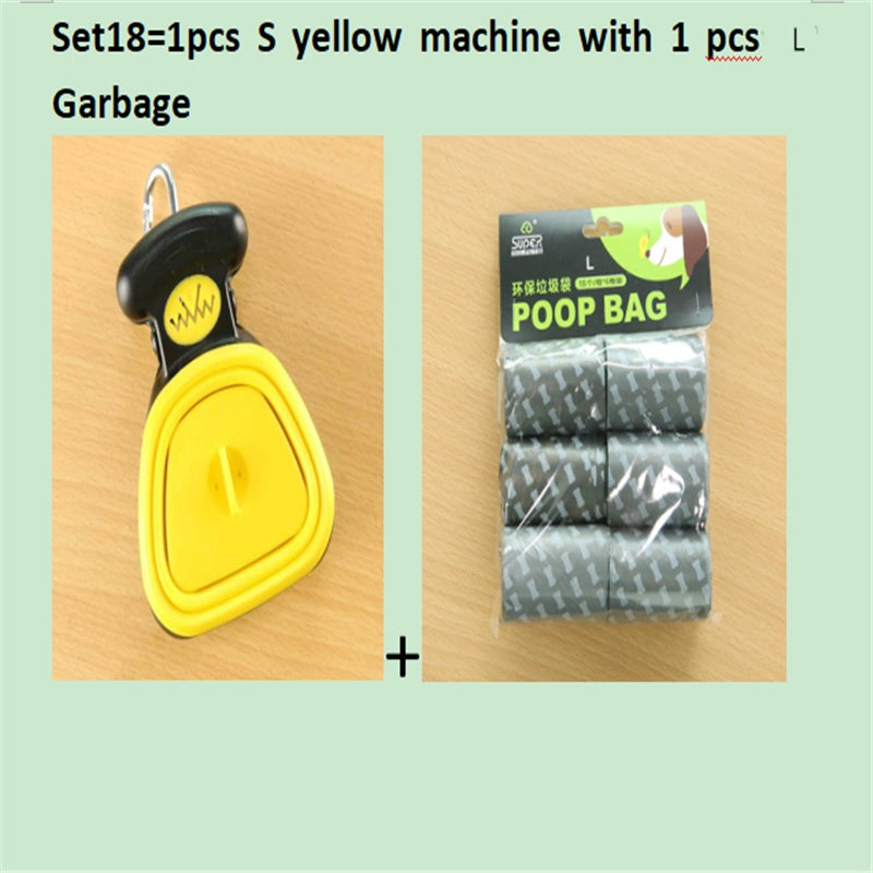 Foldable Pooper Scooper: Travel Pet Waste Cleaner with Decomposable Bags