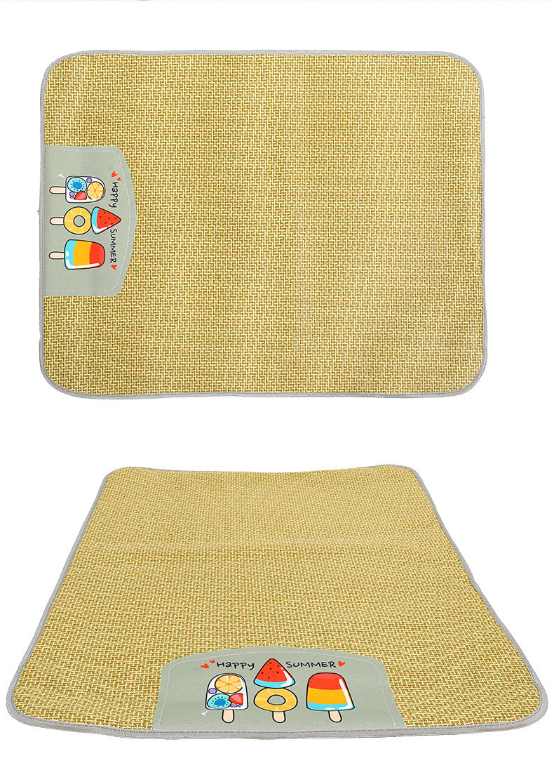 IceCool Grass Pet Mat: Summer Cooling and Anti-Scratch Sleeping Mat for Dogs & Cats