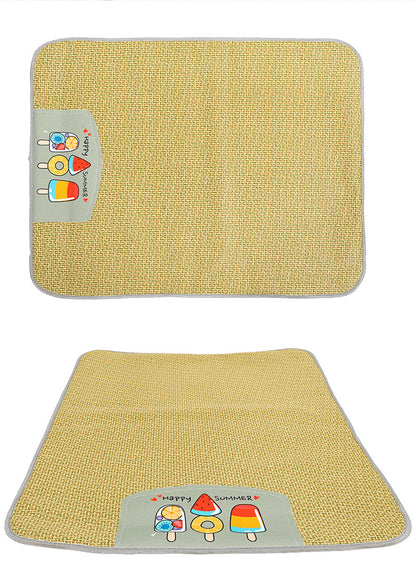 IceCool Grass Pet Mat: Summer Cooling and Anti-Scratch Sleeping Mat for Dogs & Cats