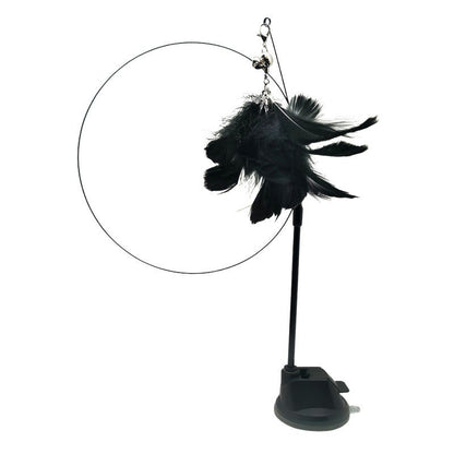 FeatherPlay Cat Stick: Long Rod with Steel Wire Feather for Interactive Fun