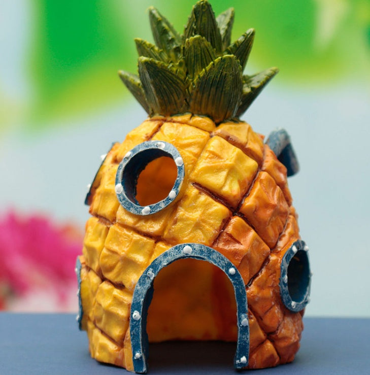 Pineapple House Aquarium Decoration: Fun Fish Tank Ornament