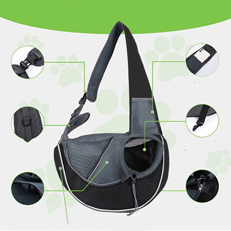 Portable Crossbody Pet Carrier: Stylish Outdoor Bag for Dogs & Cats