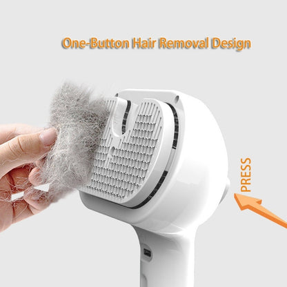 MistGroom Self-Cleaning Pet Comb: Hair Remover Brush with Built-In Humidifier for Dogs