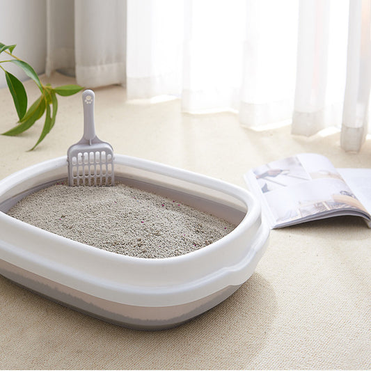 Pet Toilet Cat Litter Box with Scoop - High Quality, Anti-Splash Plastic Toilet for Cats and Dogs