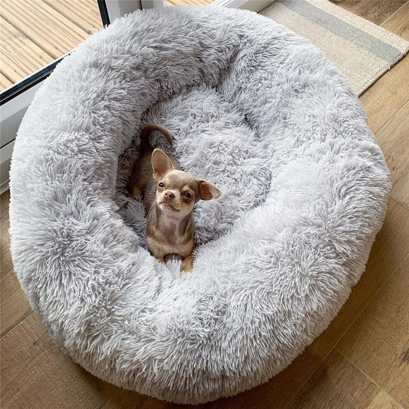 Super Soft Washable Plush Dog Bed: Deep Sleep Pet Kennel for Dogs & Cats