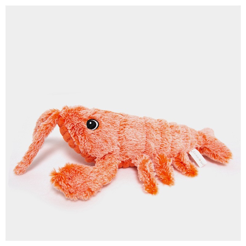 JumpingShrimp Electric Cat Toy: USB Charging, Realistic Lobster Plush