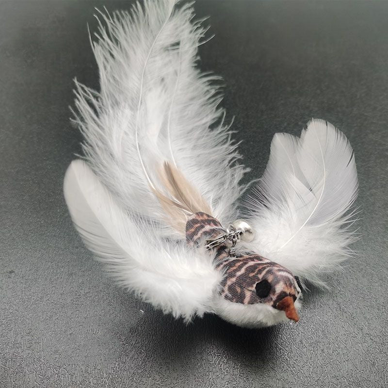 FeatherPlay Cat Stick: Long Rod with Steel Wire Feather for Interactive Fun